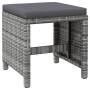 Conjunto de silla de jardín y taburete 4 piezas ratán PE gris de , Sillas de jardín - Ref: Foro24-316753, Precio: 293,62 €, D...