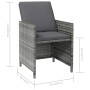 Conjunto de silla de jardín y taburete 4 piezas ratán PE gris de , Sillas de jardín - Ref: Foro24-316753, Precio: 293,62 €, D...