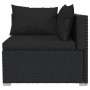 Garden set with 4-piece black synthetic rattan cushions by , Garden sets - Ref: Foro24-317523, Price: 672,86 €, Discount: %