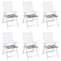 Garden chair cushions 6 pcs gray checkered fabric 50x50x3 cm by , Cushions for chairs and sofas - Ref: Foro24-314073, Price: ...