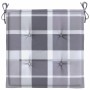 Garden chair cushions 6 pcs gray checkered fabric 50x50x3 cm by , Cushions for chairs and sofas - Ref: Foro24-314073, Price: ...