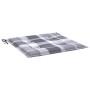 Garden chair cushions 6 pcs gray checkered fabric 50x50x3 cm by , Cushions for chairs and sofas - Ref: Foro24-314073, Price: ...