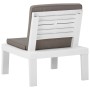 Garden chair with white plastic cushion by vidaXL, Garden chairs - Ref: Foro24-315846, Price: 76,61 €, Discount: %