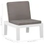 Gartenstuhl mit weißem Kunststoffkissen von vidaXL, Gartenstühle - Ref: Foro24-315846, Preis: 72,29 €, Rabatt: %