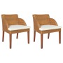 Dining chairs with cushions 2 pcs light brown natural rattan by , dining chairs - Ref: Foro24-325489, Price: 246,65 €, Discou...