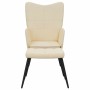 Relax armchair with cream-colored fabric footrest by , Armchairs - Ref: Foro24-327954, Price: 120,78 €, Discount: %