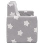 Kinder-Sofa mit 2 Sitzen in hellem Grau mit weichen Plüschsternen. von , Baby- und Kleinkindmöbel - Ref: Foro24-341839, Preis...