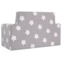 Kinder-Sofa mit 2 Sitzen in hellem Grau mit weichen Plüschsternen. von , Baby- und Kleinkindmöbel - Ref: Foro24-341839, Preis...