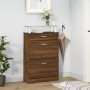 Shoe cabinet made of brown oak plywood, measuring 63x24x104 cm. by , Shoe racks and shoe organizers - Ref: Foro24-342569, Pri...