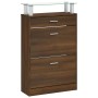 Shoe cabinet made of brown oak plywood, measuring 63x24x104 cm. by , Shoe racks and shoe organizers - Ref: Foro24-342569, Pri...