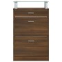 Shoe cabinet made of brown oak plywood, measuring 63x24x104 cm. by , Shoe racks and shoe organizers - Ref: Foro24-342569, Pri...