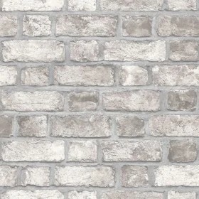 Homestyle Gray and Off-White Brick Wall Wallpaper by Noordwand, Painted paper - Ref: Foro24-434257, Price: 32,27 €, Discount: %