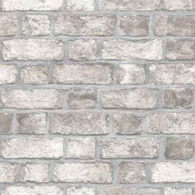 Homestyle Papel pintado Brick Wall gris y blanco r