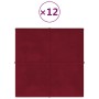 Wandpaneele 12 Stück in Bordeauxrotem Samt 30x30 cm 1,08 m² von , Wandverkleidung - Ref: Foro24-344046, Preis: 37,10 €, Rabat...