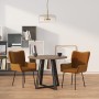 Esszimmerstühle, 2 Stück, braunes Samtgewebe von , Essstühle - Ref: Foro24-344806, Preis: 126,76 €, Rabatt: %