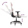 Gaming chair with massage and footrest in white and pink synthetic leather by , Gaming chairs - Ref: Foro24-345530, Price: 12...