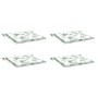 Stuhlkissen 4 Stück Stoff mit Blattmuster 50x50x3 cm von , Kissen für Stühle und Sofas - Ref: Foro24-361087, Preis: 32,29 €, ...