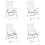 Stuhlkissen 4 Stück Stoff mit Blattmuster 50x50x3 cm von , Kissen für Stühle und Sofas - Ref: Foro24-361087, Preis: 32,29 €, ...