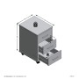 FMD Rollcontainer in glänzendem Weiß und handwerklichem Eichenholz-Look von , Aktenschränke - Ref: Foro24-429440, Preis: 133,...