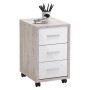 FMD Rollcontainer in Eiche Sand und Hochglanz-Weiß von , Aktenschränke - Ref: Foro24-429442, Preis: 140,34 €, Rabatt: %