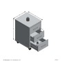 FMD Rollcontainer in Eiche Sand und Hochglanz-Weiß von , Aktenschränke - Ref: Foro24-429442, Preis: 140,34 €, Rabatt: %