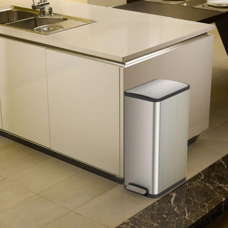 EKO Pedaleimer Ecoslim 2x20 L in mattem Silber von , Abfallbehälter - Ref: Foro24-440022, Preis: 157,64 €, Rabatt: %