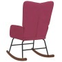 Silla mecedora de terciopelo rojo vino tinto de , Mecedoras - Ref: Foro24-327748, Precio: 108,90 €, Descuento: %
