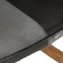 Rocking chair with genuine leather seat and black canvas. by , Rocking chairs - Ref: Foro24-339710, Price: 122,32 €, Discount: %