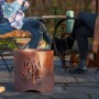 RedFire Handmade Kiruna Garden Chiminea in Rust-Colored Steel by , Chimneys - Ref: Foro24-441219, Price: 91,75 €, Discount: %