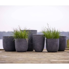 Capi Elegant Low Waste Rib Gray Planter 34x46 cm by , Pots and planters - Ref: Foro24-442101, Price: 68,96 €, Discount: %