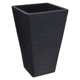 ProGarden Pflanztopf eckig geriffelt anthrazitgrau 55 cm von , Töpfe und Pflanzgefäße - Ref: Foro24-443191, Preis: 47,83 €, R...