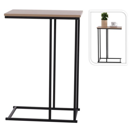 H&S Collection Beistelltisch mit natürlicher MDF-Oberfläche und Schwarz von , Seitentische - Ref: Foro24-445863, Preis: 33,06...