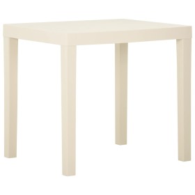 Mesa de jardín de plástico blanca 79x65x72 cm de vidaXL, Mesas de jardín - Ref: Foro24-315842, Precio: 74,83 €, Descuento: %