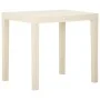 Mesa de jardín de plástico blanca 79x65x72 cm de vidaXL, Mesas de jardín - Ref: Foro24-315842, Precio: 73,42 €, Descuento: %