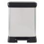 Curver Papelera doble de pedal Deco plateado 10L+18L de , Contenedores de reciclaje - Ref: Foro24-443816, Precio: 78,24 €, De...