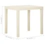 Mesa de jardín de plástico blanca 79x65x72 cm de vidaXL, Mesas de jardín - Ref: Foro24-315842, Precio: 73,42 €, Descuento: %