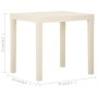 Weißer Gartentisch aus Kunststoff 79x65x72 cm von vidaXL, Gartentische - Ref: Foro24-315842, Preis: 74,83 €, Rabatt: %