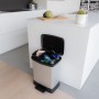 Curver Doppelmülleimer mit Pedal Deco Silber 10L+18L von , Recyclingbehälter - Ref: Foro24-443816, Preis: 78,29 €, Rabatt: %