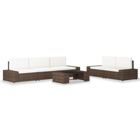 Juego de muebles de jardín 6 piezas ratán sintético marrón de , Conjuntos de jardín - Ref: Foro24-3054588, Precio: 594,81 €, ...