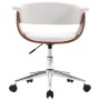 Silla oficina giratoria madera curvada cuero sintético blanco de , Sillas de oficina - Ref: Foro24-3054831, Precio: 162,90 €,...