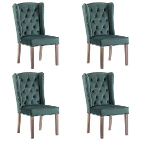 Dining chairs 4 units dark green velvet by , dining chairs - Ref: Foro24-3055854, Price: 773,87 €, Discount: %