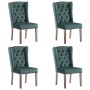 Sillas de comedor 4 unidades terciopelo verde oscuro de , Sillas de comedor - Ref: Foro24-3055854, Precio: 773,27 €, Descuent...