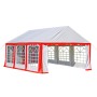 Rotes und weißes PVC-Gartenpavillon 4x6 m von , Zelte und Pavillons - Ref: Foro24-3056656, Preis: 947,33 €, Rabatt: %
