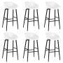 Hoher Tisch und 7 Barhocker-Set in Weiß. von , Möbelsets für Küchen und Esszimmer - Ref: Foro24-3057418, Preis: 498,00 €, Rab...