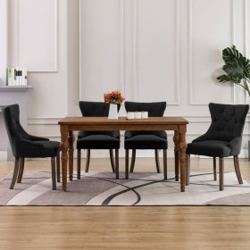 Dining chairs 4 units black fabric by , dining chairs - Ref: Foro24-3058300, Price: 620,29 €, Discount: %