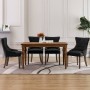 Dining chairs 4 units black fabric by , dining chairs - Ref: Foro24-3058300, Price: 620,29 €, Discount: %