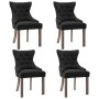 Esstischstühle, 4 Stück, schwarzer Stoff von , Essstühle - Ref: Foro24-3058300, Preis: 620,29 €, Rabatt: %