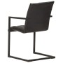 Schwebende Esszimmerstühle, 4 Stück, echtes schwarzes Leder. von , Essstühle - Ref: Foro24-3059816, Preis: 595,17 €, Rabatt: %