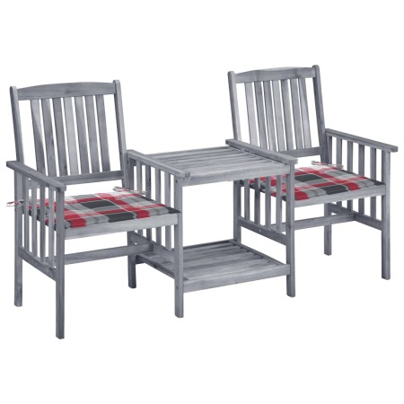 Gartenstühle mit Tisch und Kissen aus massivem Akazienholz. von , Gartensets - Ref: Foro24-3061315, Preis: 161,86 €, Rabatt: %