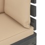 Gartensofa aus Paletten, 2 Plätze und Kissen aus massivem Kiefernholz. von , Gartensets - Ref: Foro24-3061734, Preis: 241,18 ...
